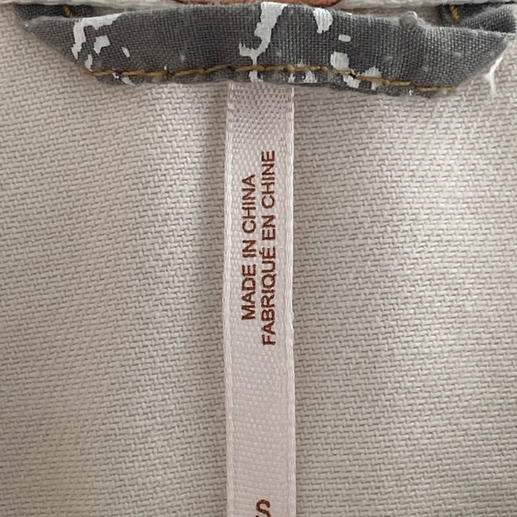 SMALL Cotton Free People Denim/Jean Jacket- White/eggshell Soft Fabric - Picture 4 of 7